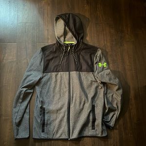 Under Armour Cold Gear Black and Gray Full Zippered Hoodie